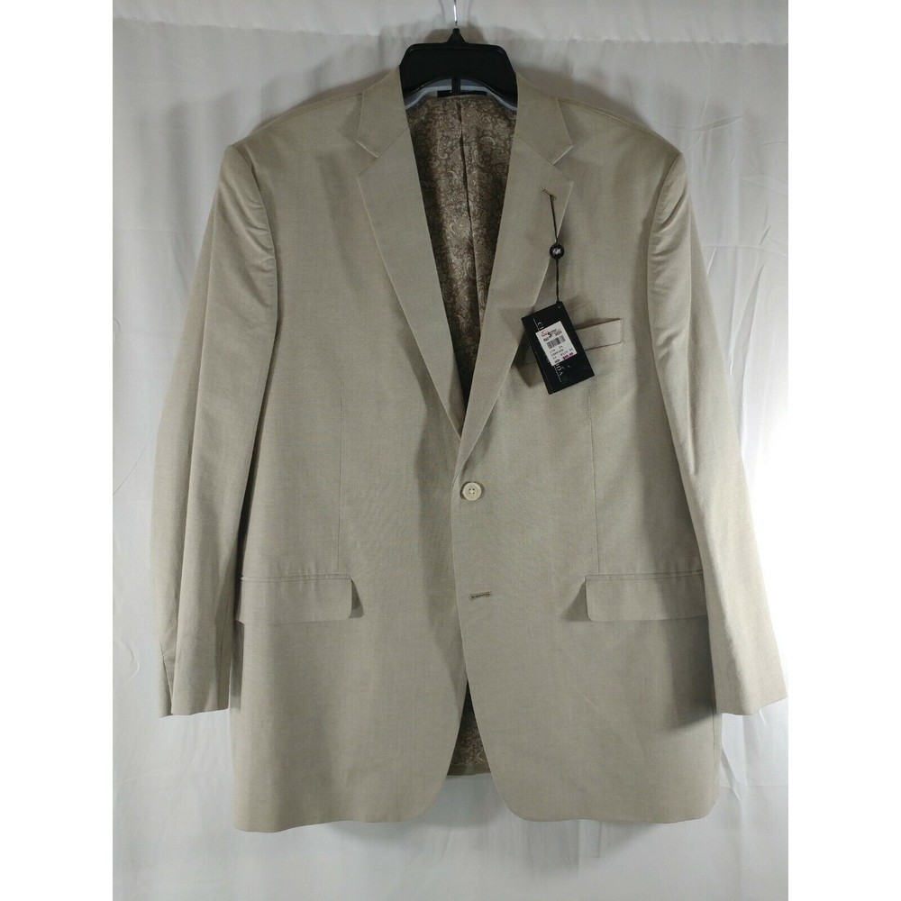 Circola Moda Men's Blazer 100% Cotton Formal  Wedding Blazer Coat Gray.